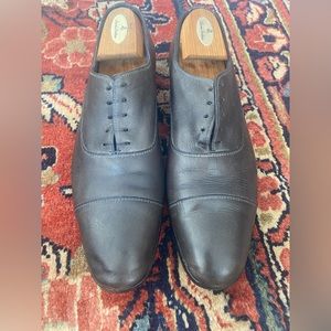 Hugo Boss Grey Leather Shoes 8.5 Made in Italy